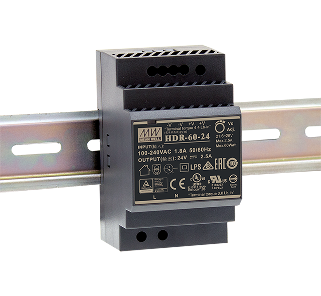 明緯HDR-60系列導(dǎo)軌電源