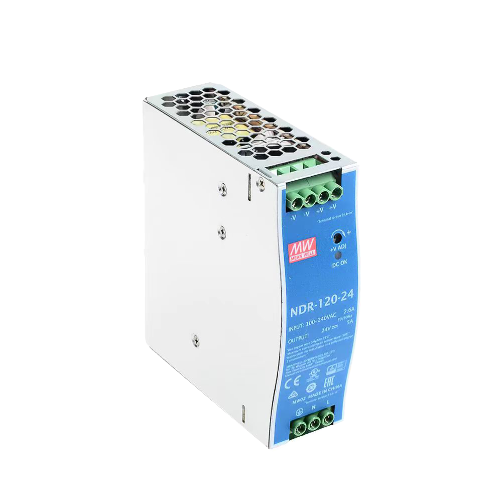 明緯NDR-120-24導(dǎo)軌電源