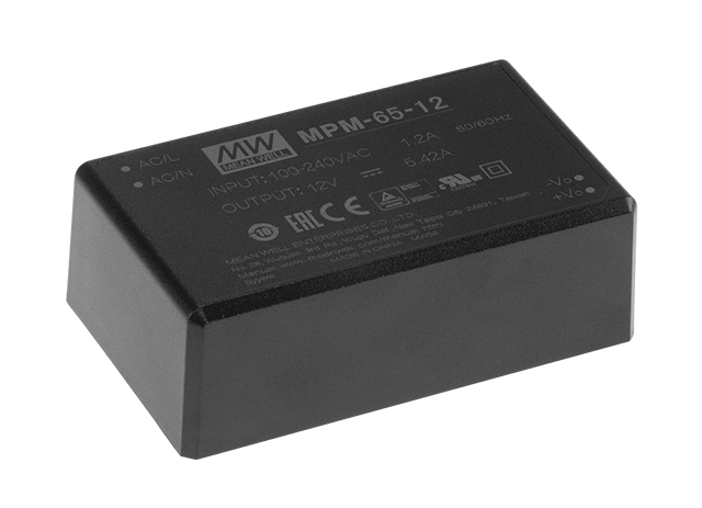 臺(tái)灣明緯MPM-65系列PCB安裝電源模塊
