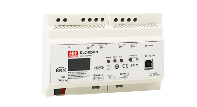 臺(tái)灣明緯KNX轉(zhuǎn)DALI網(wǎng)關(guān)DLC-02-KN