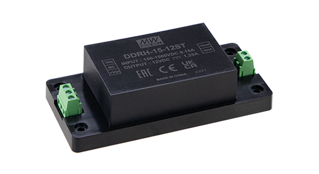 明緯電源DDRH-15系列150~1500Vdc超寬輸入DC-DC轉(zhuǎn)換器