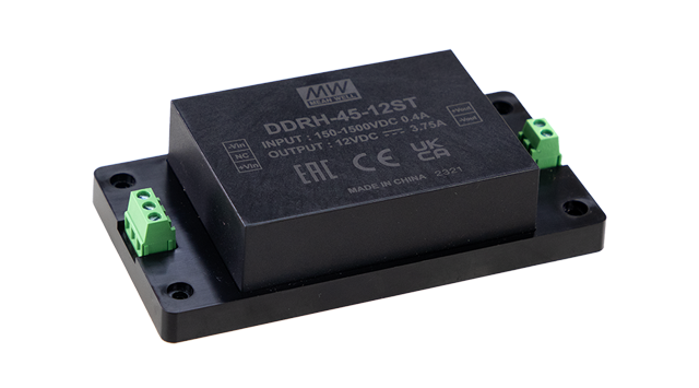 明緯電源DDRH-45系列150~1500Vdc超寬輸入DC-DC轉(zhuǎn)換器