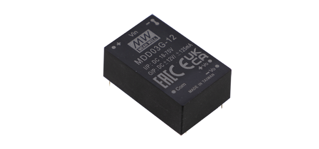 明緯電源MDS03單組MDD03雙組3W DIP封裝DC-DC醫(yī)療級穩(wěn)壓轉(zhuǎn)換器